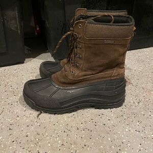 Men's Rugged Brown and Black Snow Boots